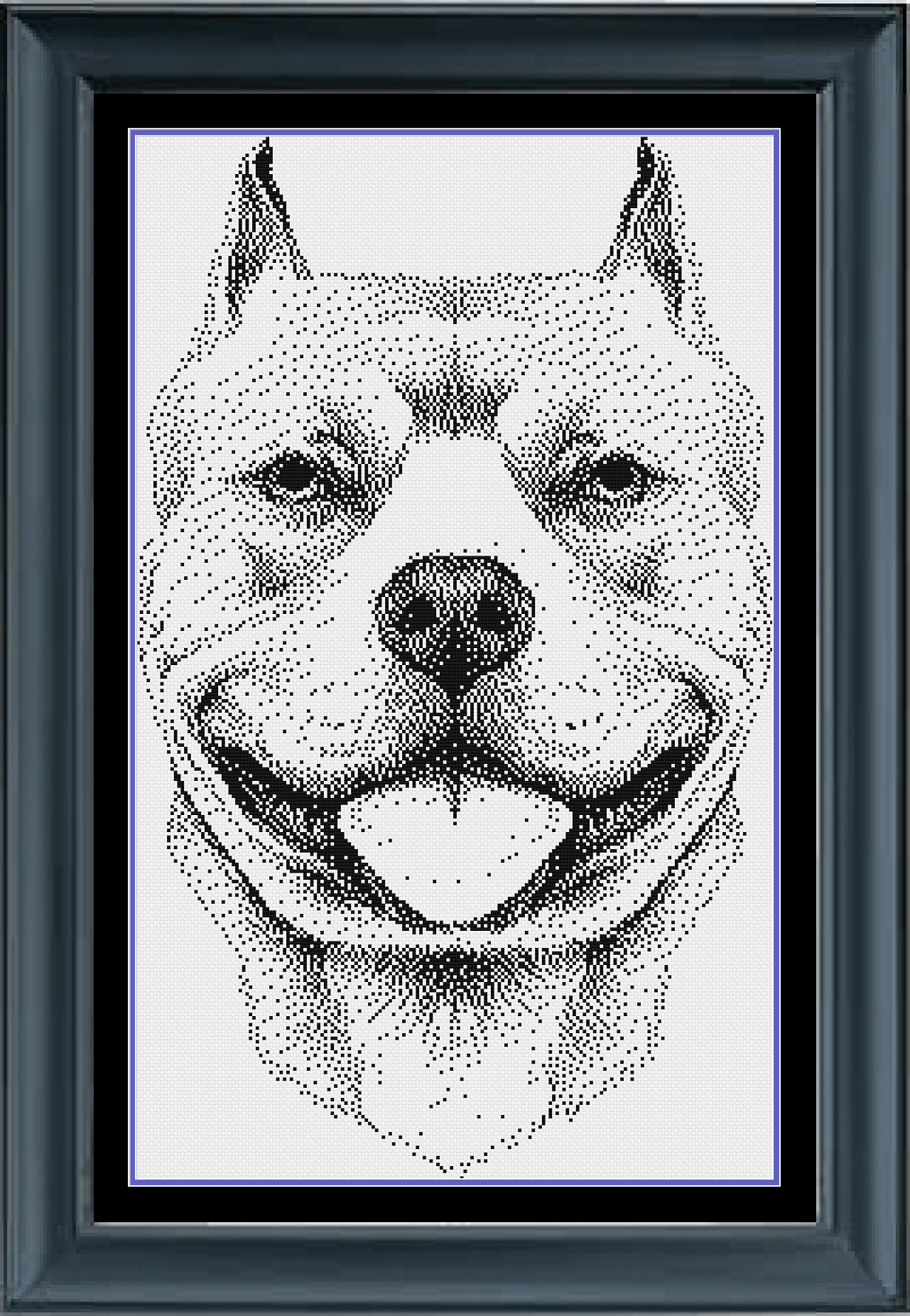 Stitching Jules Design Cross Stitch Pattern Digital PDF Download - $10 Pit Bull Terrier Cross Stitch Pattern | Dog Cross Stitch Pattern | Monochrome Cross Stitch | Physical And PDF Download Pattern Options